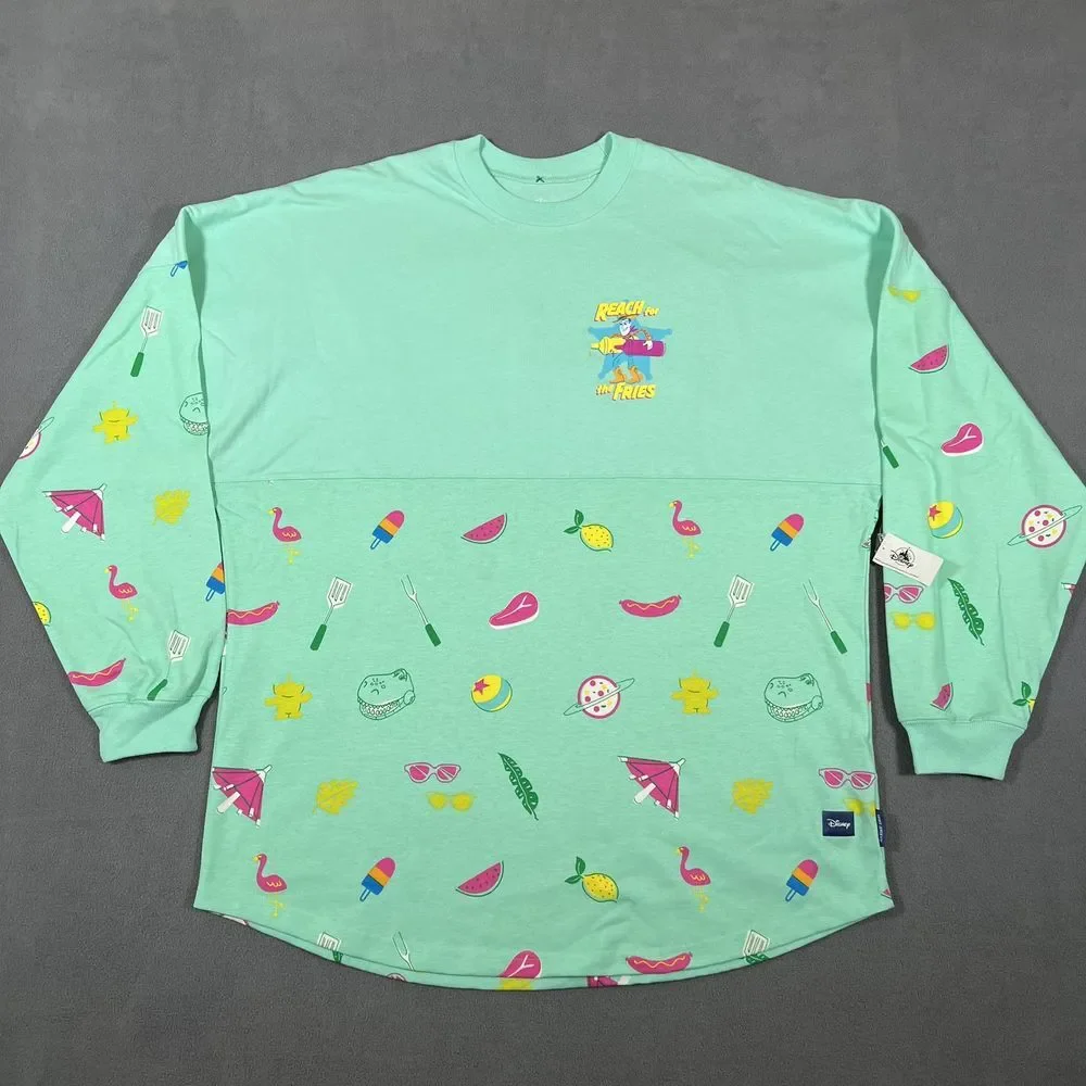 Disney‎ Toy Story Summer Splash Spirit Jersey Adult L Green Chillin Woody Bunny